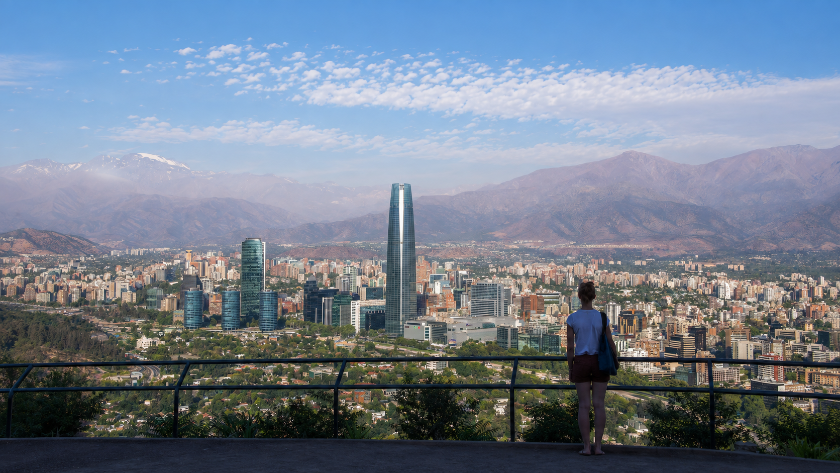 Vista de Santiago asociada a la búsqueda de la primera vivienda en Chile